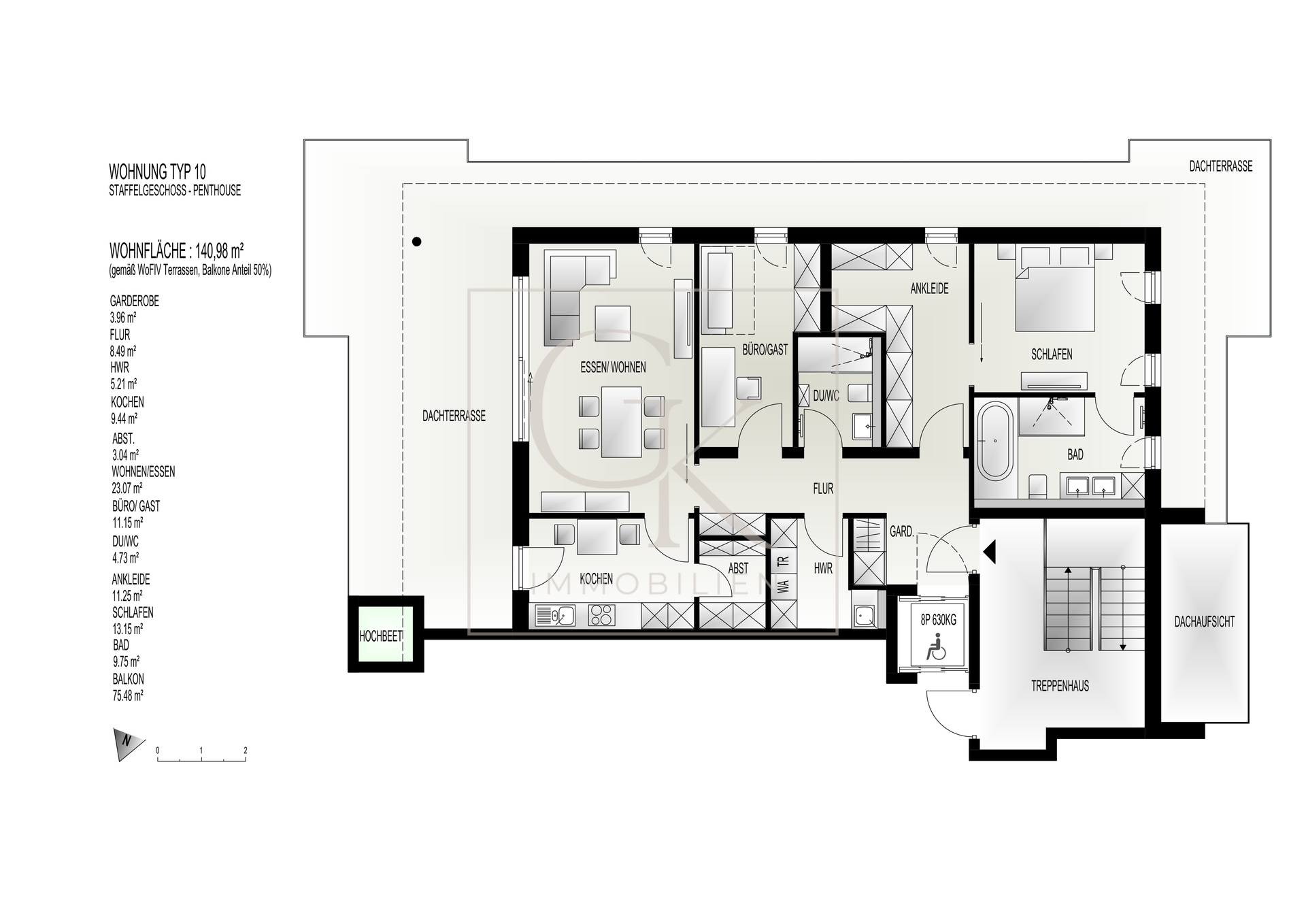 Penthouse Wohnung Typ 10
